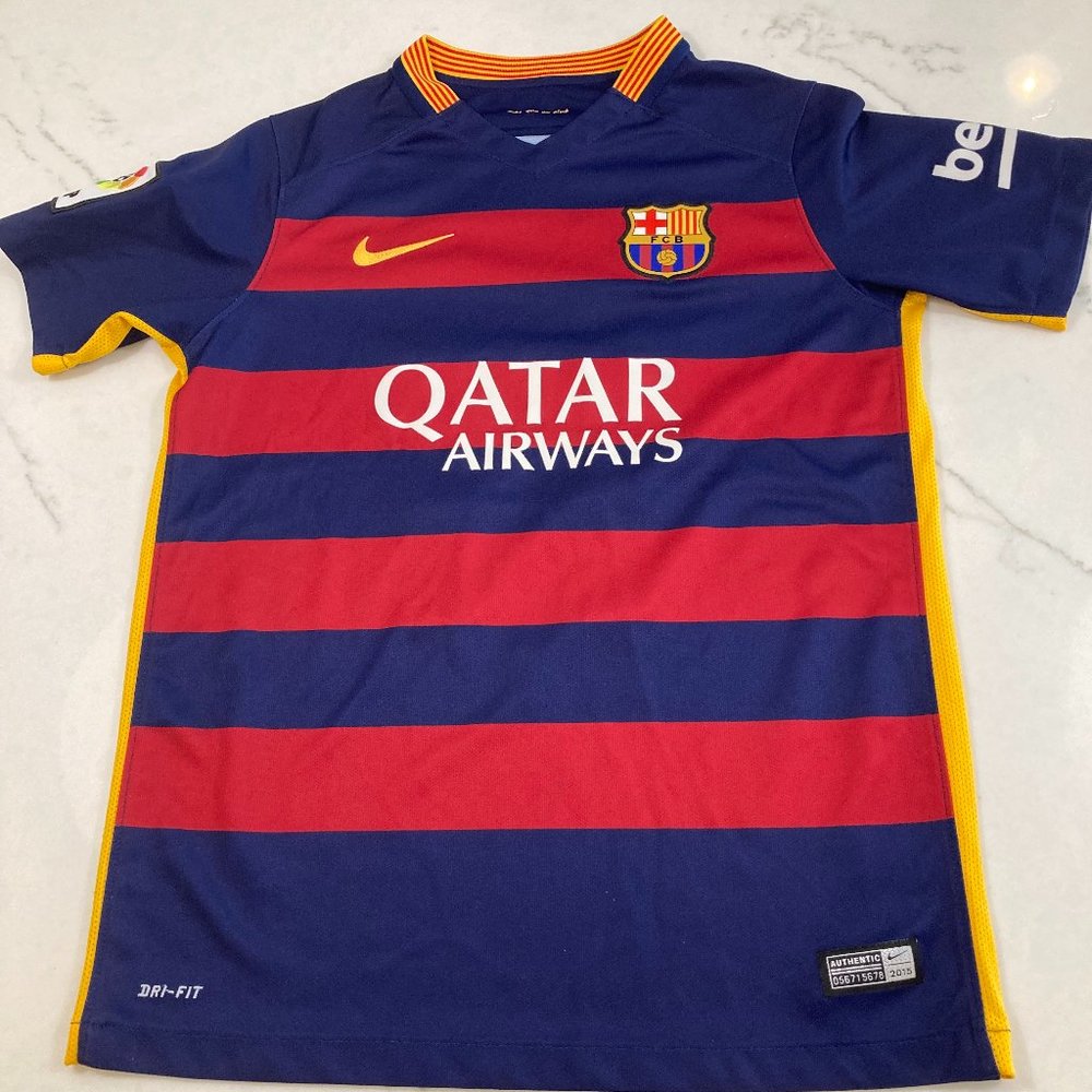 Authentic Neymar Barcelona Jersey, youth large